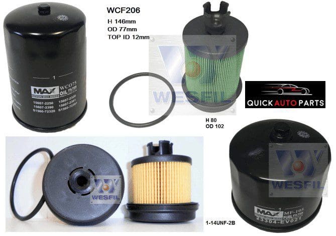 Filter Service Kit for 4.0L Diesel Hino 300