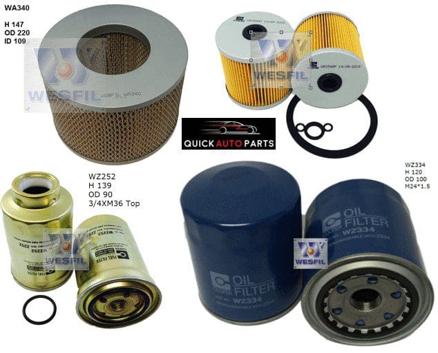 Filter Service Kit for 4.2L Diesel Toyota Landcruiser 70 Series